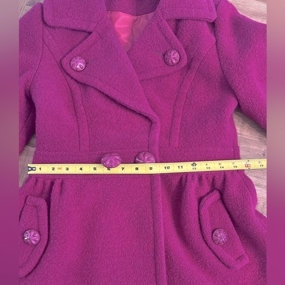 Yinge Ni Fushia Women’s Coat. Sz-10 Barbiecore Purple/Pink. Gorgeous Buttons EUC - Picture 12 of 16